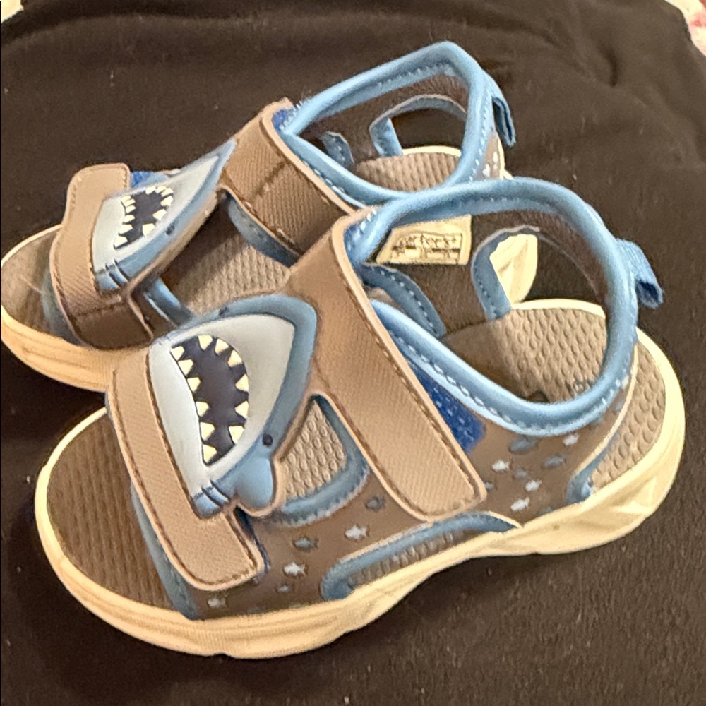 Carter's Blue and Brown Shark Sandals